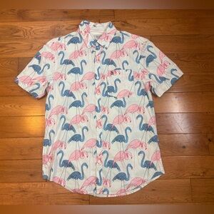 Original Penguin Retro Style Flamingo Print Button-Down
